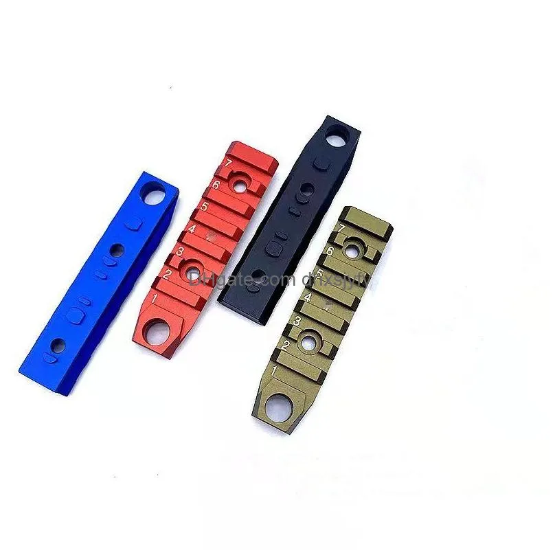 tactical accessories strap m-lok keymod 7 slot 21mm picatinny rail side rail mount plate with swivel socket