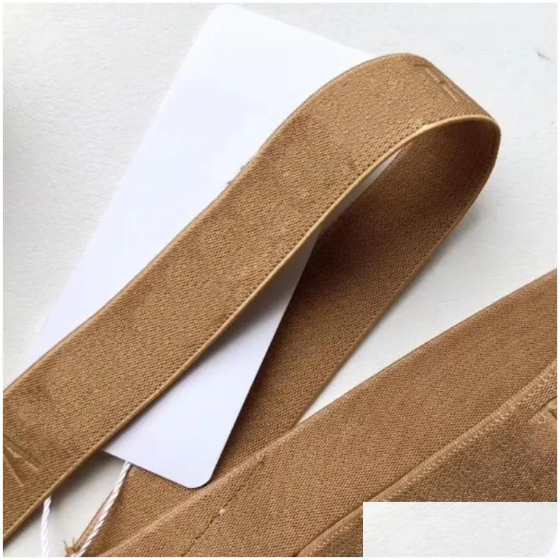 Headbands Fashion Nude Letter Elastic Headband Women Double Hairband Crossing Oblique Strap 3 Colors With Tag Drop Delivery Jewelry H Dh42B