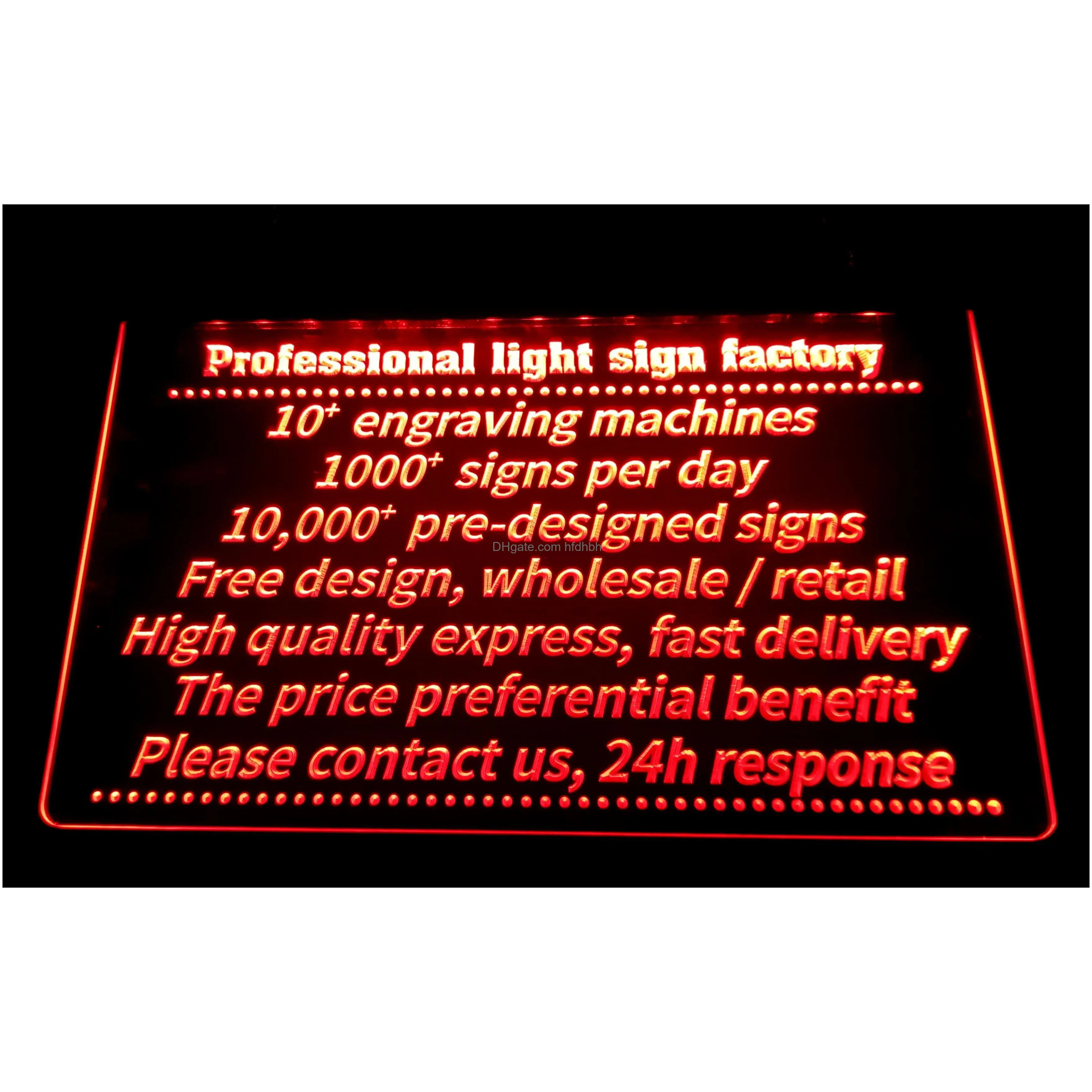 professional light sign factory 3d engraving personalized customization