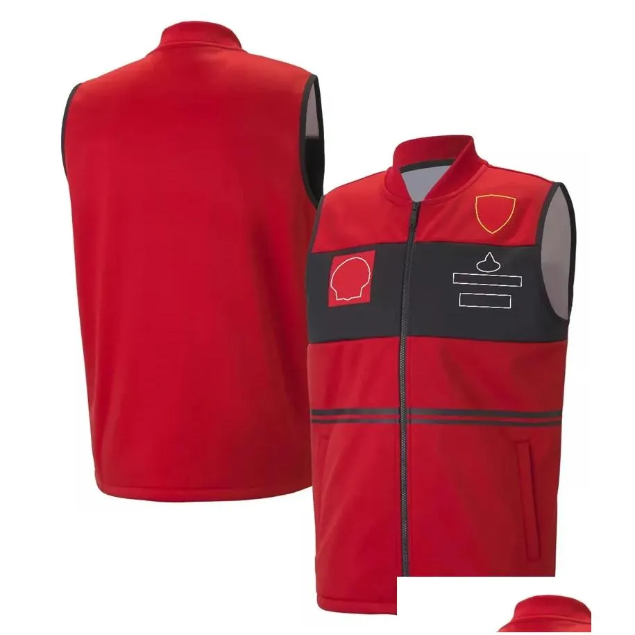 f1 formula one team uniform 2023 new racing vest men`s zipper sports coat