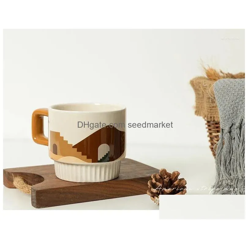 mugs high appearance level morandi coffee mug vintage ceramic water breakfast latte nordic style
