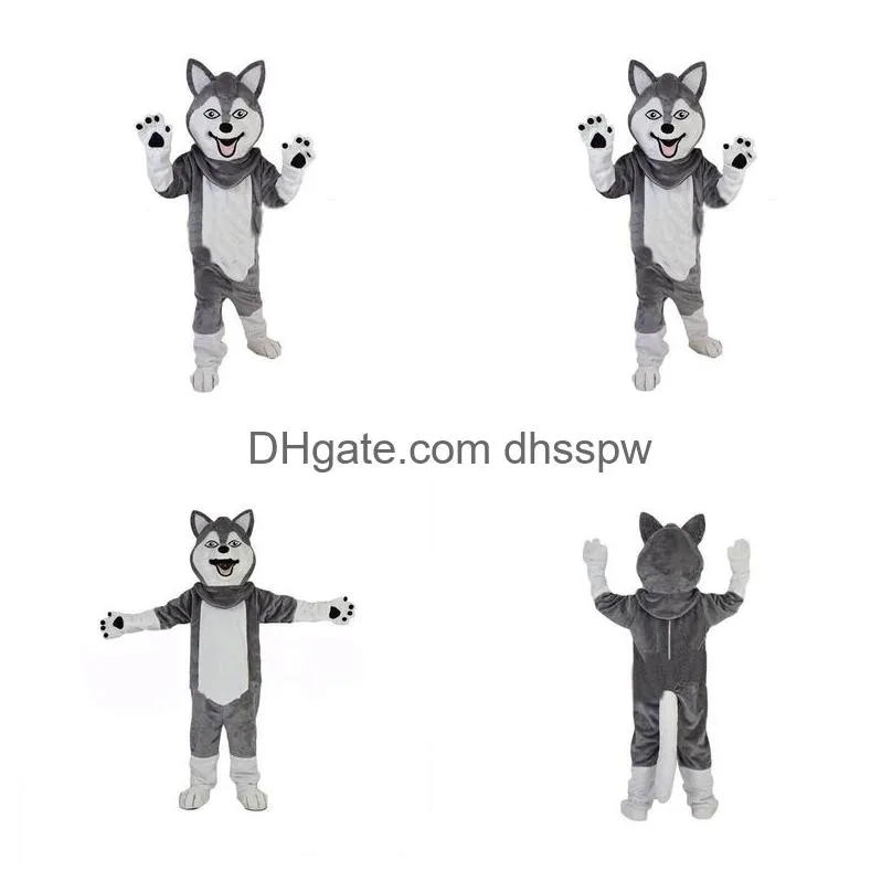  wolf fursuit dog fox mascot costumes christmas fancy party dress cartoon character outfit suit adults size carnival easter