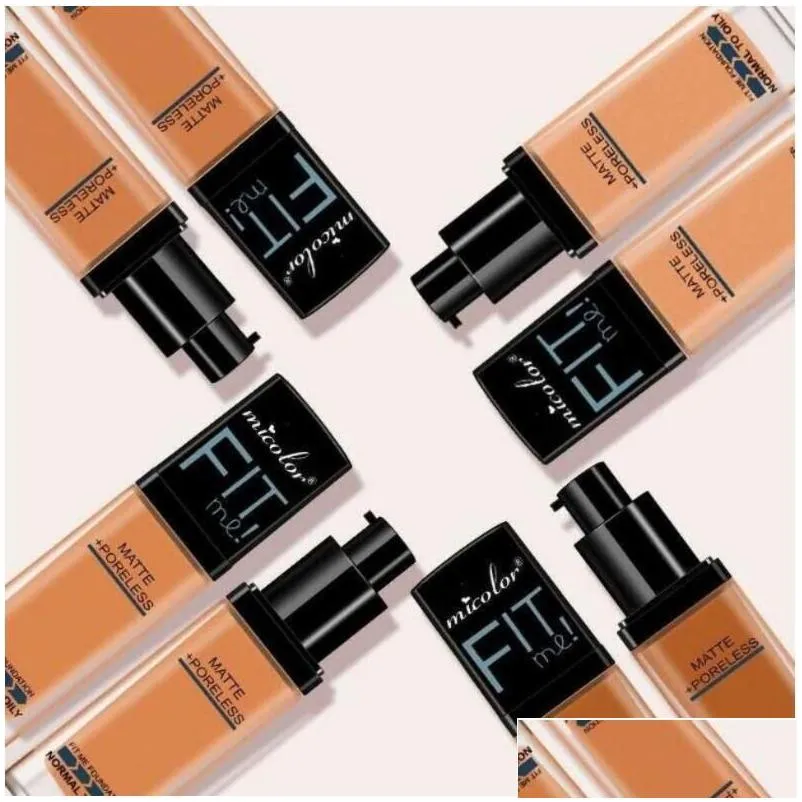 micolor 5 shades fit me matte add poreless liquid foundation makeup concealer foundation full coverage flawless 35ml