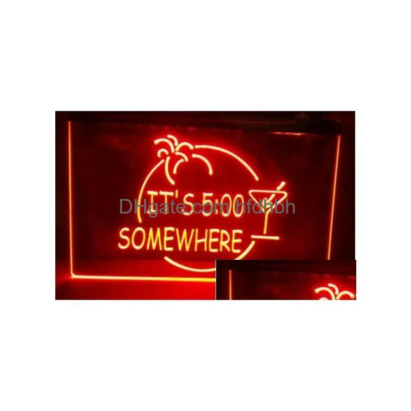 its 500 somewhere margarita beer bar pub club 3d signs led neon light sign home decor crafts
