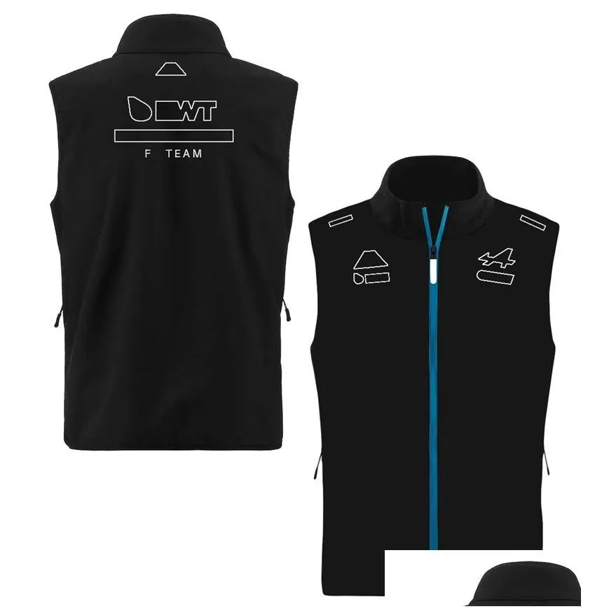 f1 formula one team uniform 2023 new racing vest men`s zipper sports coat