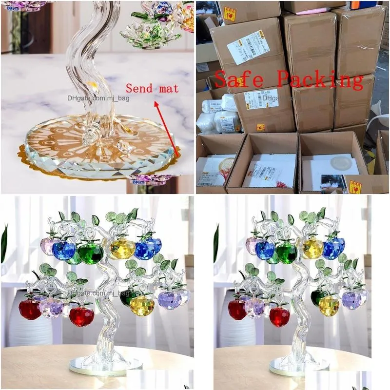 Christmas Decorations Crystal Tree With 12 8 6 S Fengshui Crafts Home Decor Figurines Christmas New Year Gifts Souvenirs Ornaments Y20 Dhrw1