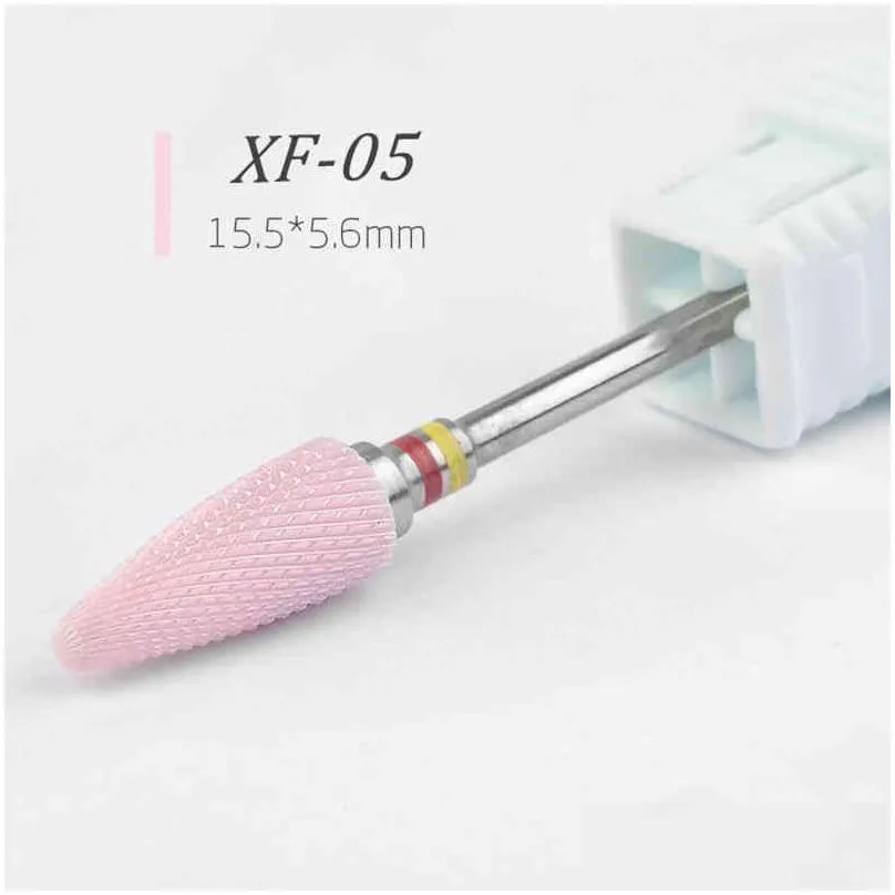 pink tungsten steel nail drill bits milling cutter set cutters manicure silicon stone pedicure electric mill manicure machine