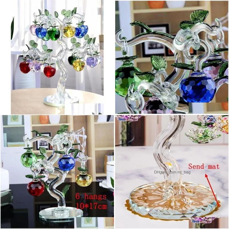 Christmas Decorations Crystal Tree With 12 8 6 S Fengshui Crafts Home Decor Figurines Christmas New Year Gifts Souvenirs Ornaments Y20 Dhrw1