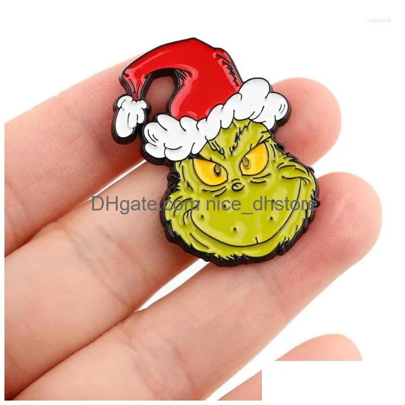 pins brooches christmas santa claus badges with anime enamel pin lapel cartoon on backpack decorative jewelry accessoriespins