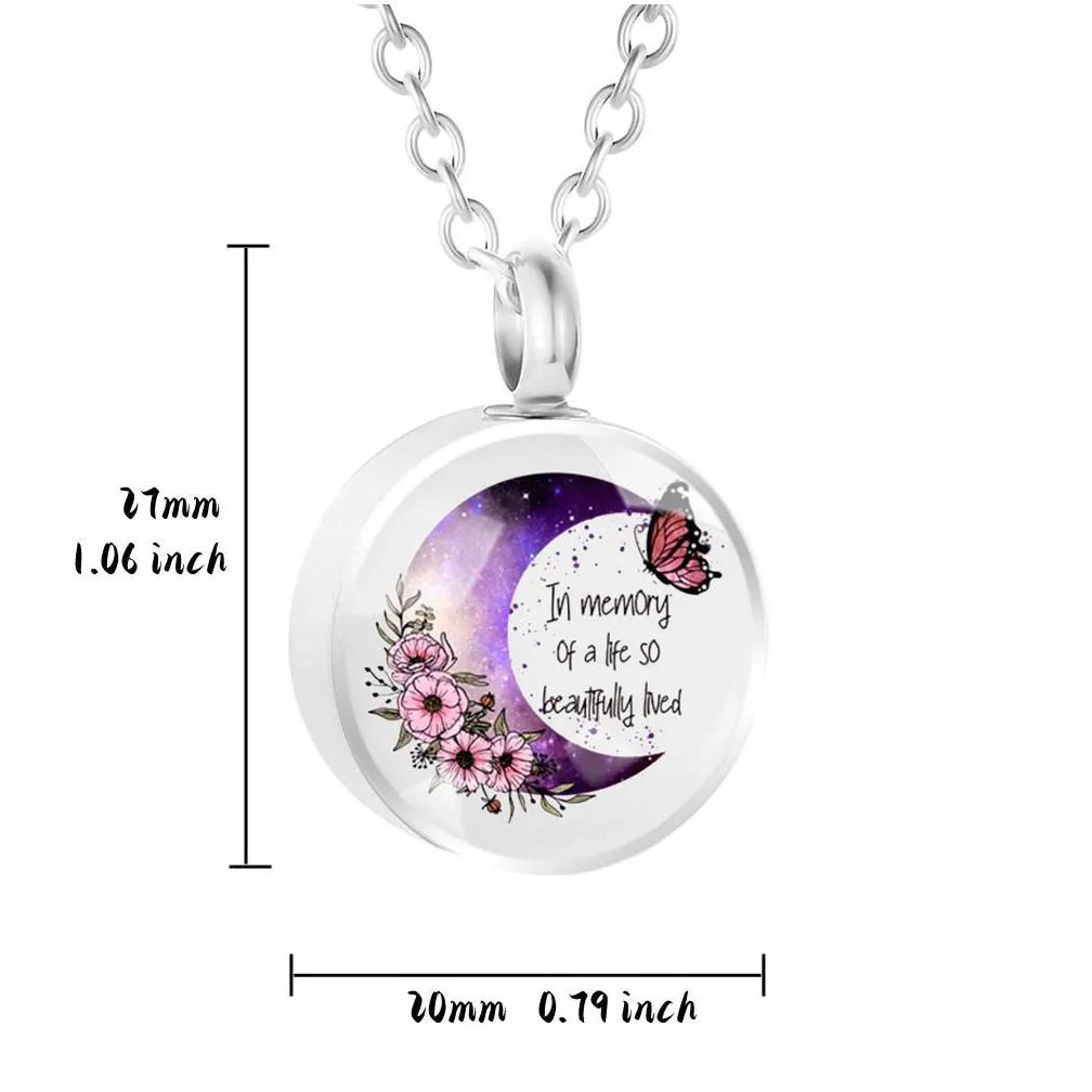 Pendant Necklaces Selling New Stainless Steel Round Smooth Surface Openable Ashes Pendant Commemorating Loved Ones Pet Hair And Box Dr Dhcvo