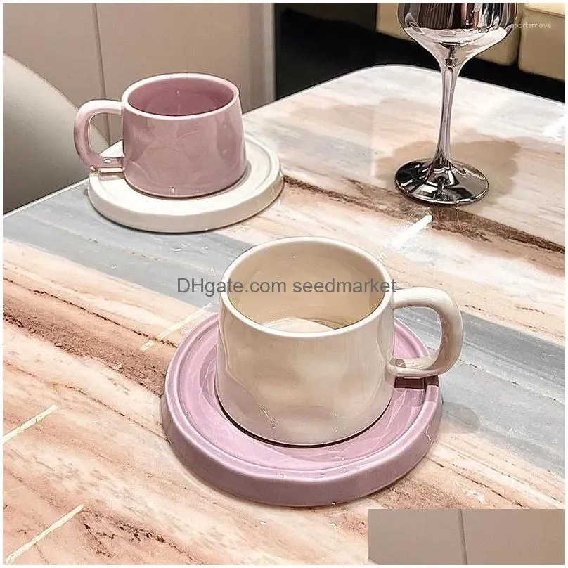 mugs european style fine porcelain coffee cup 300ml afternoon tea dessert couple mug gift office water home decoration