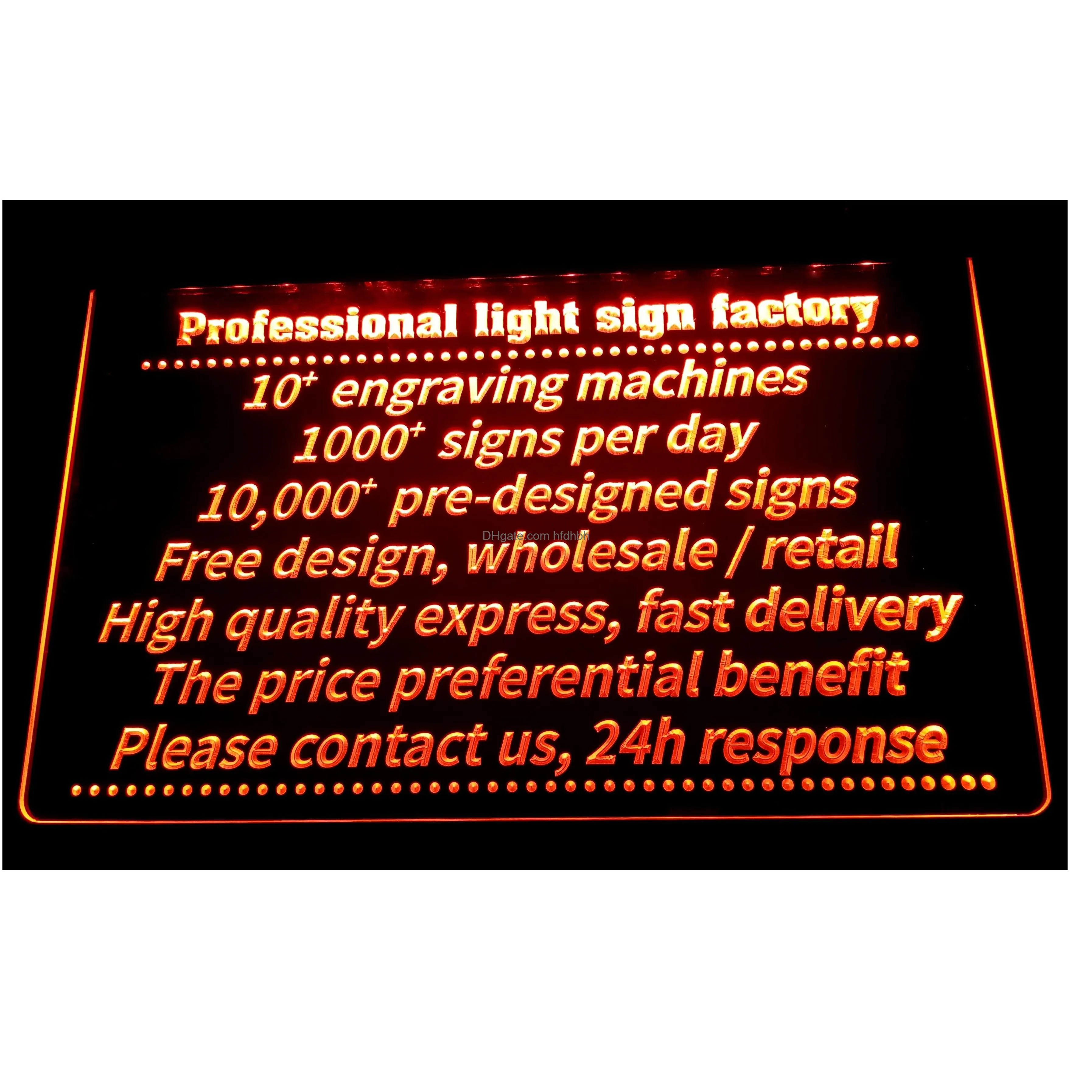 professional light sign factory 3d engraving personalized customization