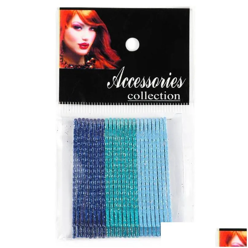 Hair Clips & Barrettes Ins Net Red Fashion Accessories Hair Clips Korean Version Of Glitter Small Wild Headdress Wave Colorf Card Dro Dhqvz