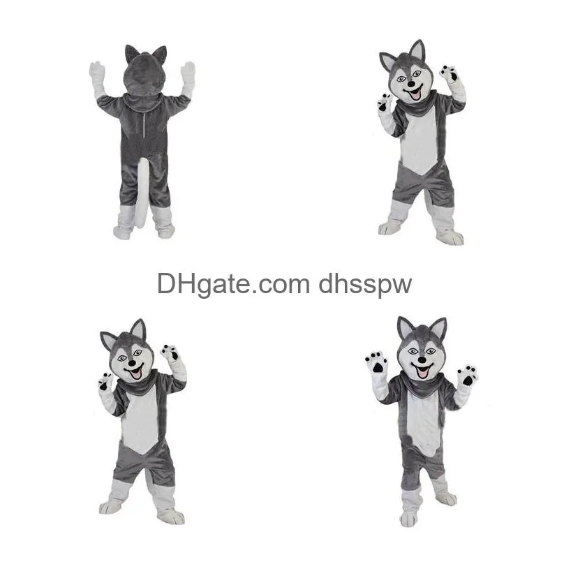  wolf fursuit dog fox mascot costumes christmas fancy party dress cartoon character outfit suit adults size carnival easter