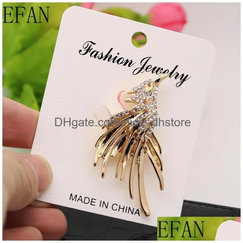 brooches fashion metal crystal animal hawk brooch pin for men suit luxury bird badge mens lapel corsage shirt collar accessories