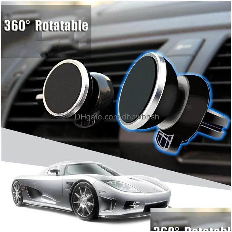 strong magnetic car holder air vent bracket universal mobile phone gps 360 degree rotation mount