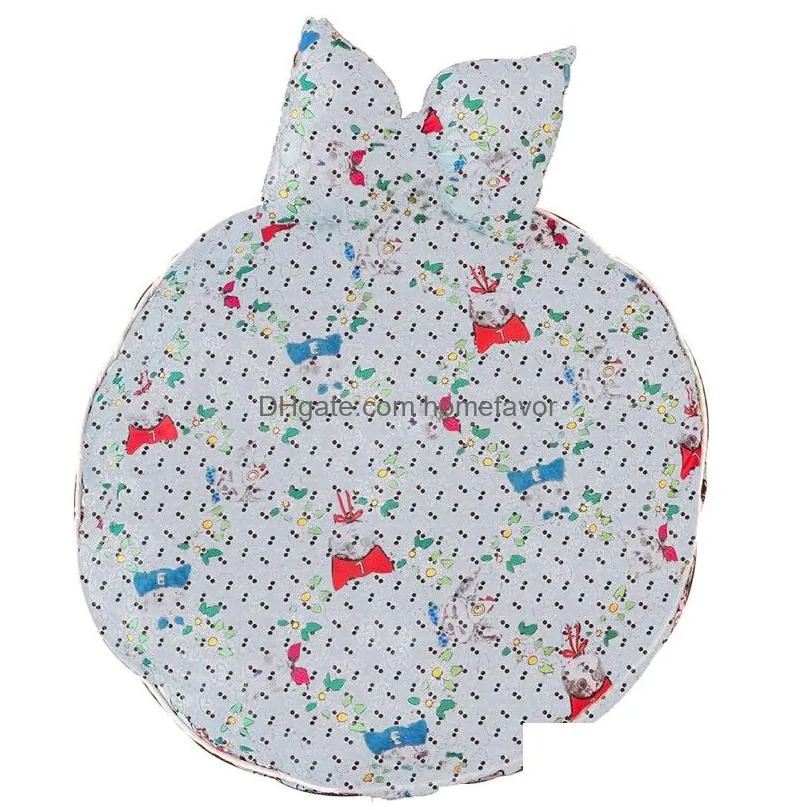 cute bow pillow round pet kennels soft breathable dogs cushion pads full letters designer cat mats beds for small medium large dogs