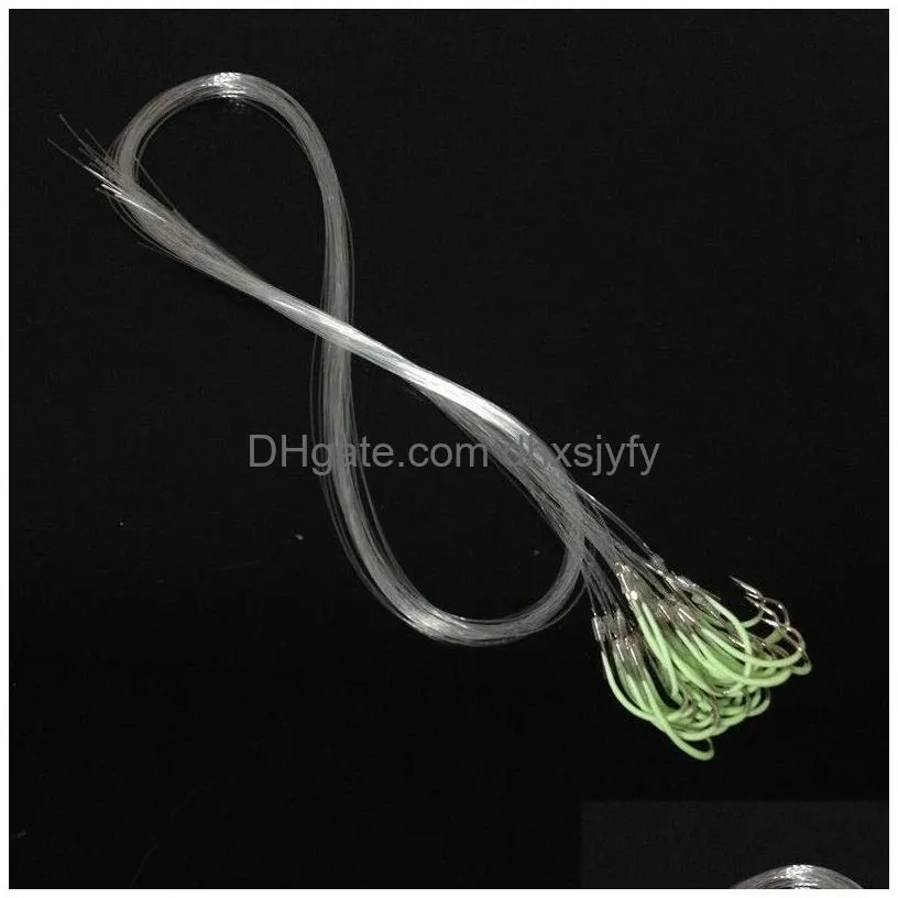 3 sizes 20-24 luminous hook with line high carbon steel barbed hooks asian carp fishing gear 40 pieces lot f-70233g