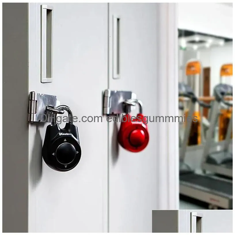 door locks portable assorted colors gym school health club combination password directional padlock locker lock 230111