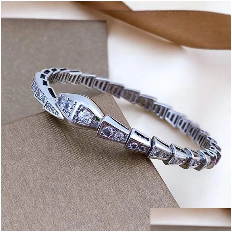 Bangle Designer Bracelet Womens Christmas Gift Fashion Party Jewelry Snake Bone Drop Delivery Jewelry Bracelets Dhtp4