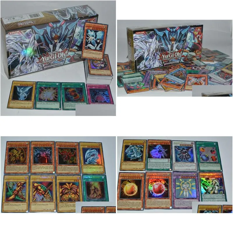 yugioh 100 piece set box holographic card yu gi oh anime game collection card children boy childrens toys 220808