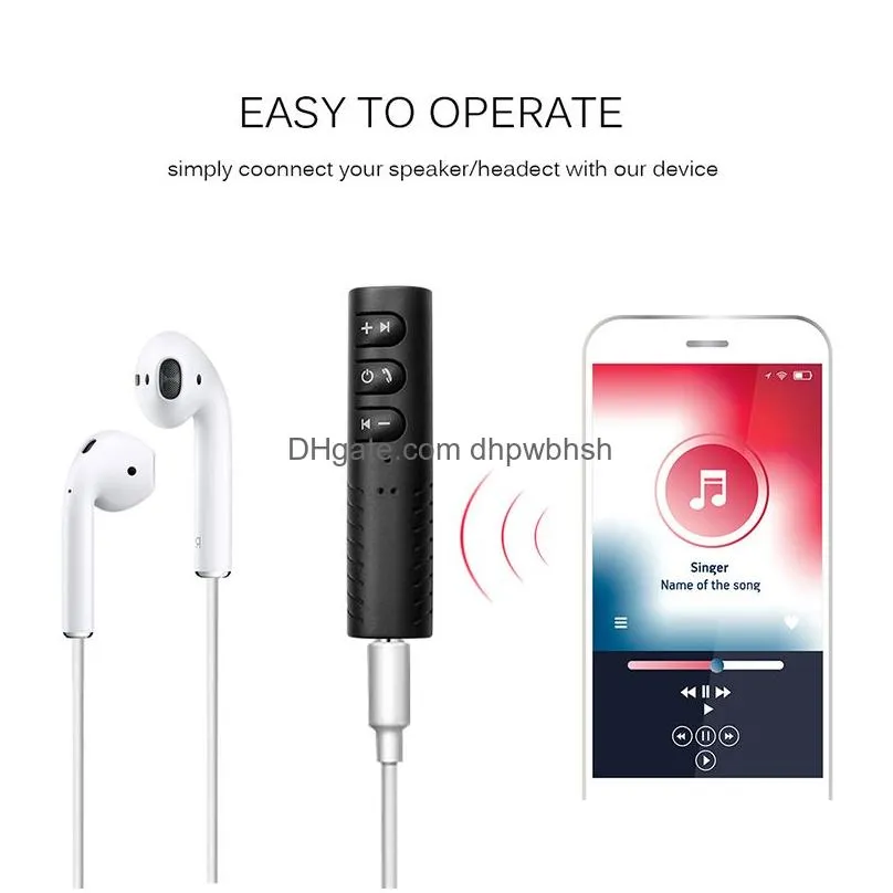 wireless bluetooth kit audio receiver hands 3.5mm jack aux car music sticks for home auto stereo system