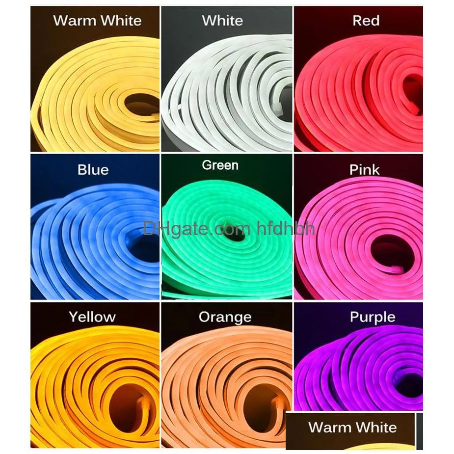 led neon light strip 5m low voltage 12v shape embedded linear flexible waterproof soft lights bar christmas holiday decoration lamp