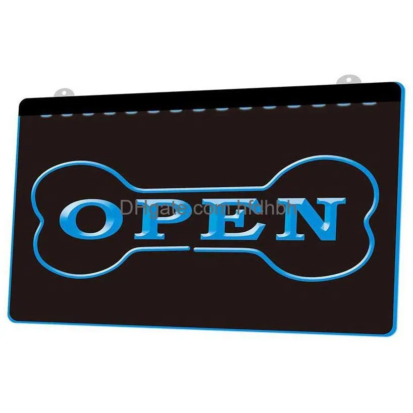 ls0175 open overnight 3d engraving led light sign wholesale retail