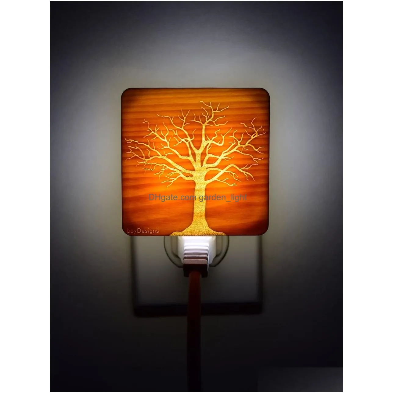 tree night light bonsai rustic decor tree of life