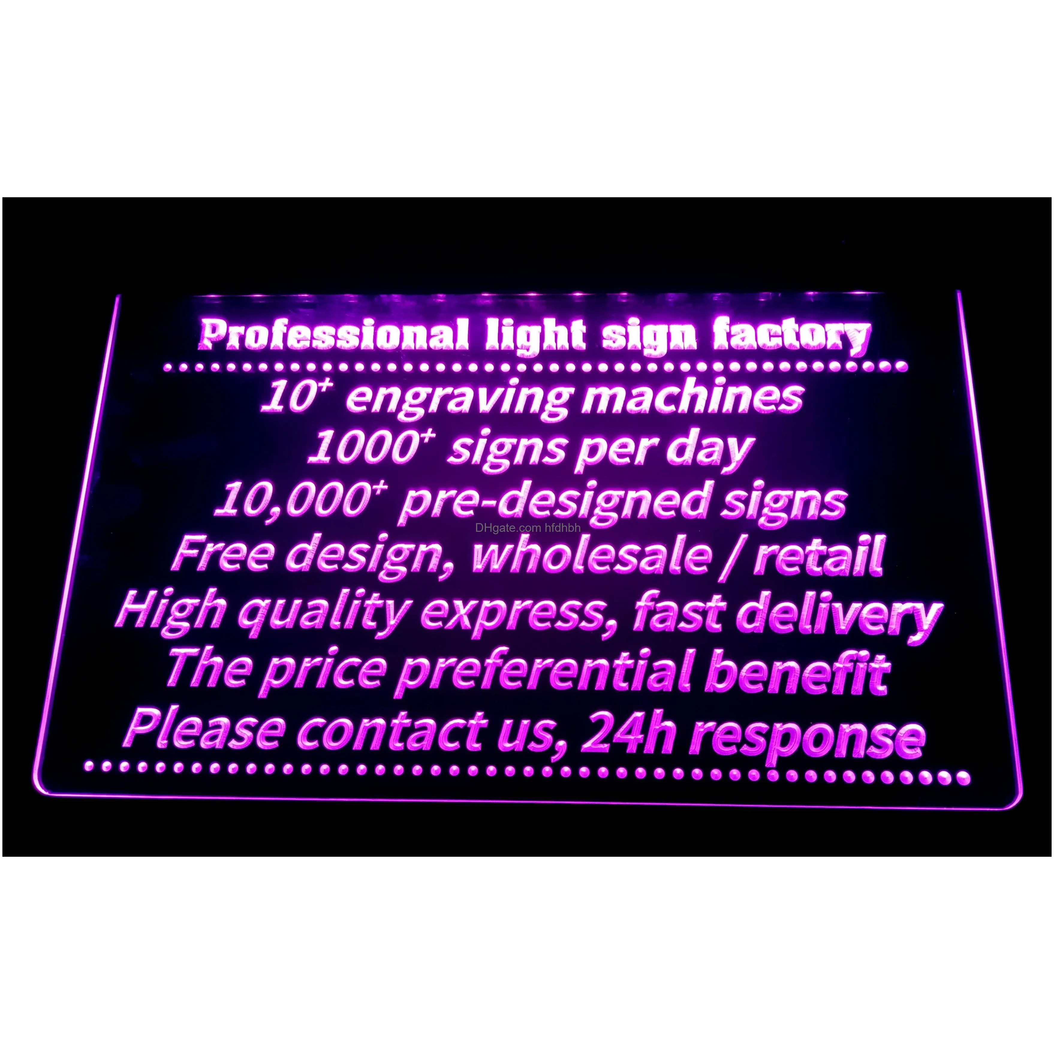 professional light sign factory 3d engraving personalized customization