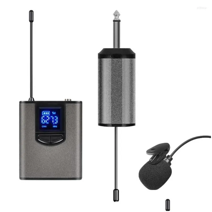 microphones uhf portable wireless headset/ lavalier lapel microphone with bodypack transmitter and receiver 1/4 inch output live