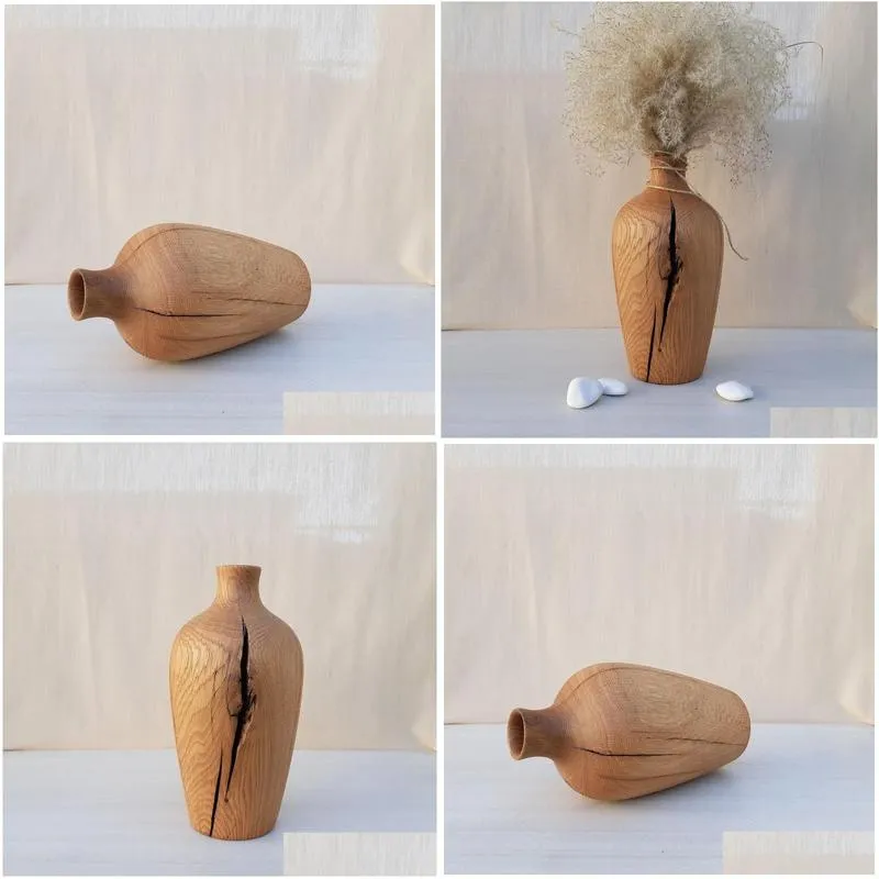 Vases Beautif Wood Vase Wedding Decor.New Home Gift.Unique Drop Delivery Home Garden Home Decor Ott3V