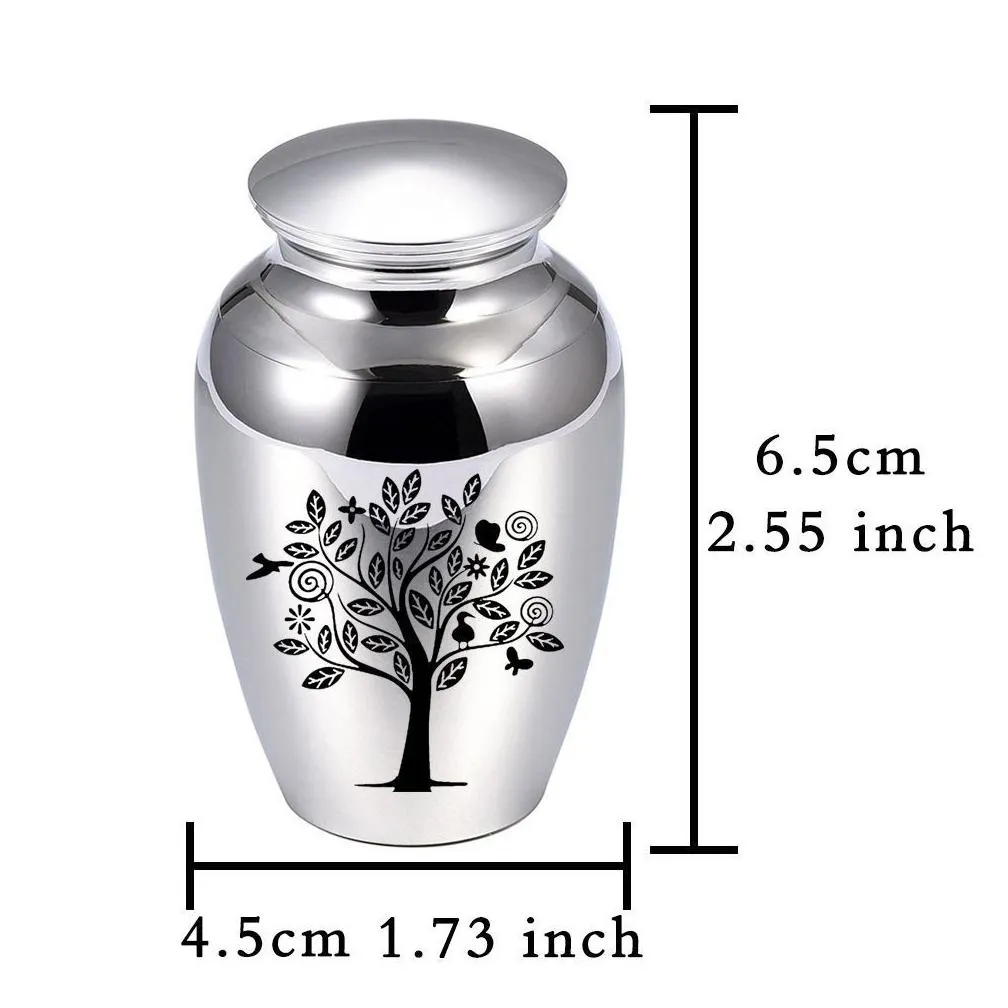Pendant Necklaces 2.55 Inches Small Keepsake Urn For Human Ashes Mini Stainless Steel Holder Ash Drop Delivery Jewelry Necklaces Penda Dhyq9
