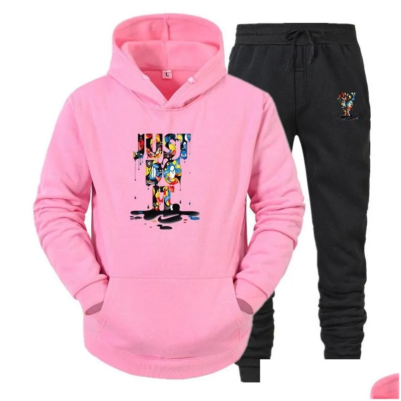 designer tracksuits women sweater tracksuits autumn and winter new casual hooded sweater set high-quality letter printing trend womens