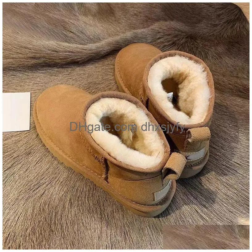 australia designer mini snow boots for women booties ug winter boot australie scuffs wool shoes sheepskin fur for men size 11 12 eu 43