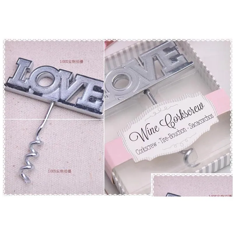 Other Festive & Party Supplies Bridal Shower Favor Wedding Present Love Letter Wine Corkscrew Bottle Opener Party Return Gifts Souveni Dhkex