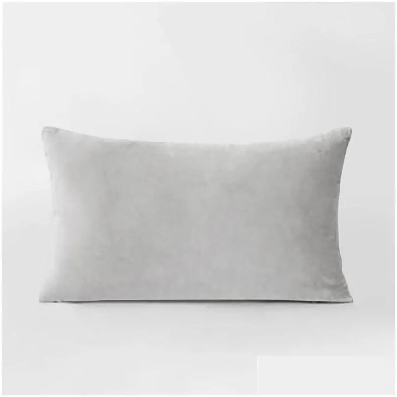 Cushion/Decorative Pillow Pillow /Decorative Home Decorative 30X50Cm Er Nordic Living Room Soft Veet Case Mticolor Pillows Housse De C Dhzvn