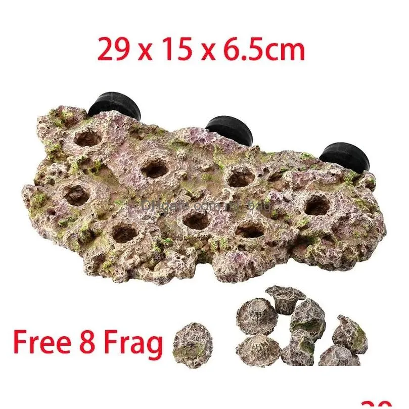 Aquariums Decorations Reefing Art Aquarium Marine Coral Fish Tank Magnetic Real Reef Frag Rack Drop Delivery Home Garden Pet Supplies Dhfga