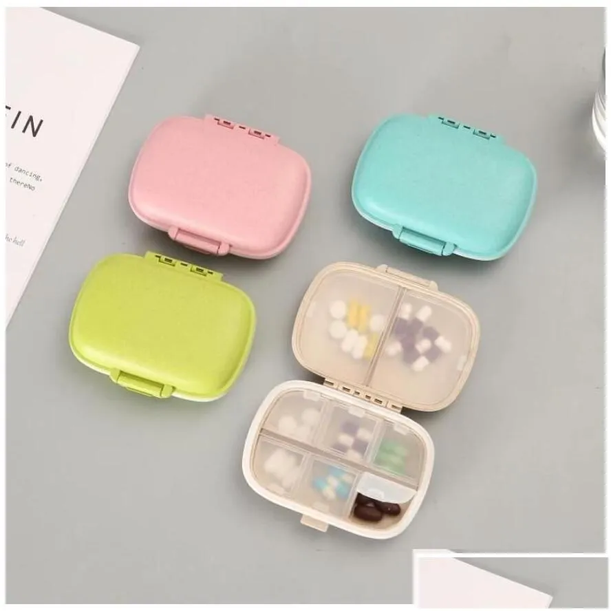 storage boxes bins 8 grids portable travel pill case with cutter organizer medicine container tablet box plastic pills drop delive