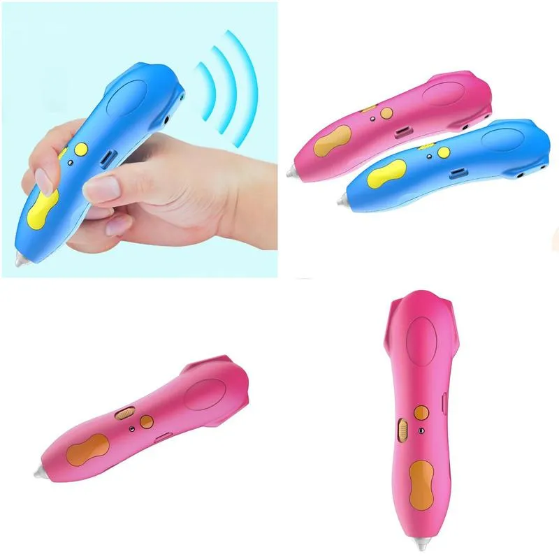 children`s 3d printing pen low temperature 3d three-dimensional graffiti pen wireless student painting pen