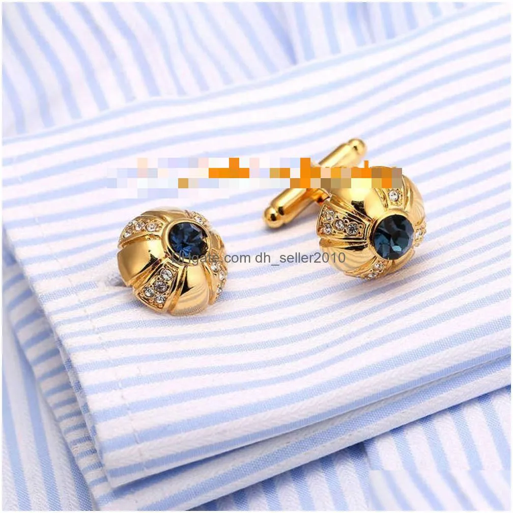 Cuff Links Luxury Mens Cufflinks 925 Sier Gold Lawyer Button French Shirt Wedding Jewelry Fathers Day Gift Drop Delivery Jewelry Cuffl Dh5To