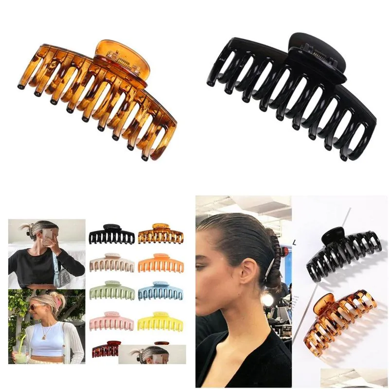 hair clips barrettes solid color claw clip barrettes large barrette crab hair claws bath ponytail clip for women girls accessories