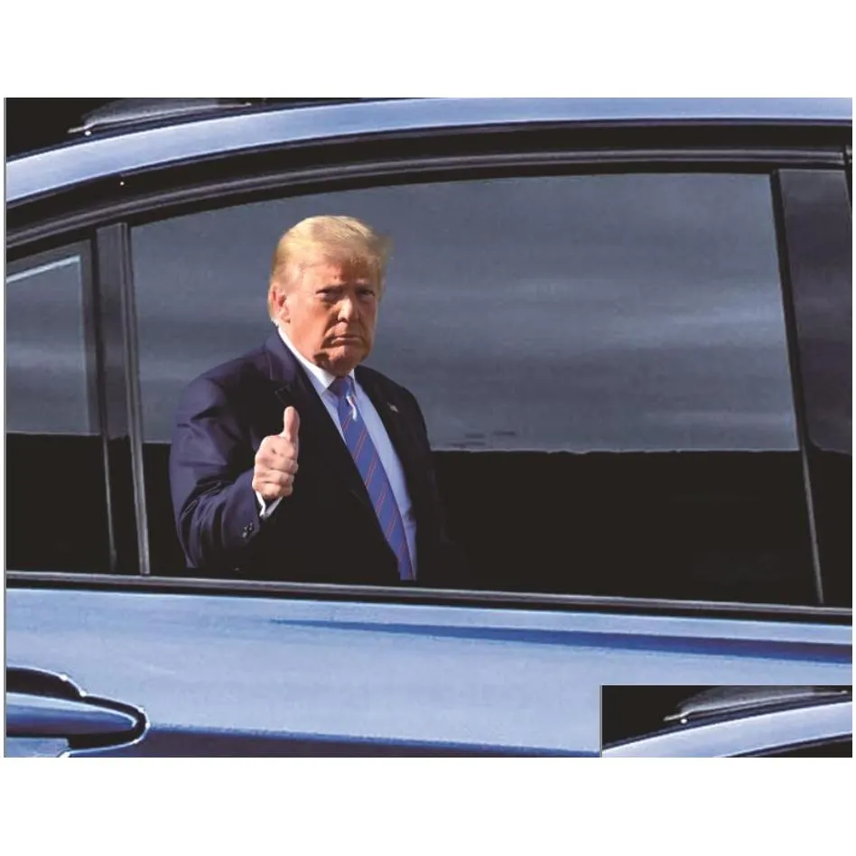 banner flags 25x32cm trump 2024 car sticker banner flags party supplies u.s. presidential election pvc cars window stickers drop del