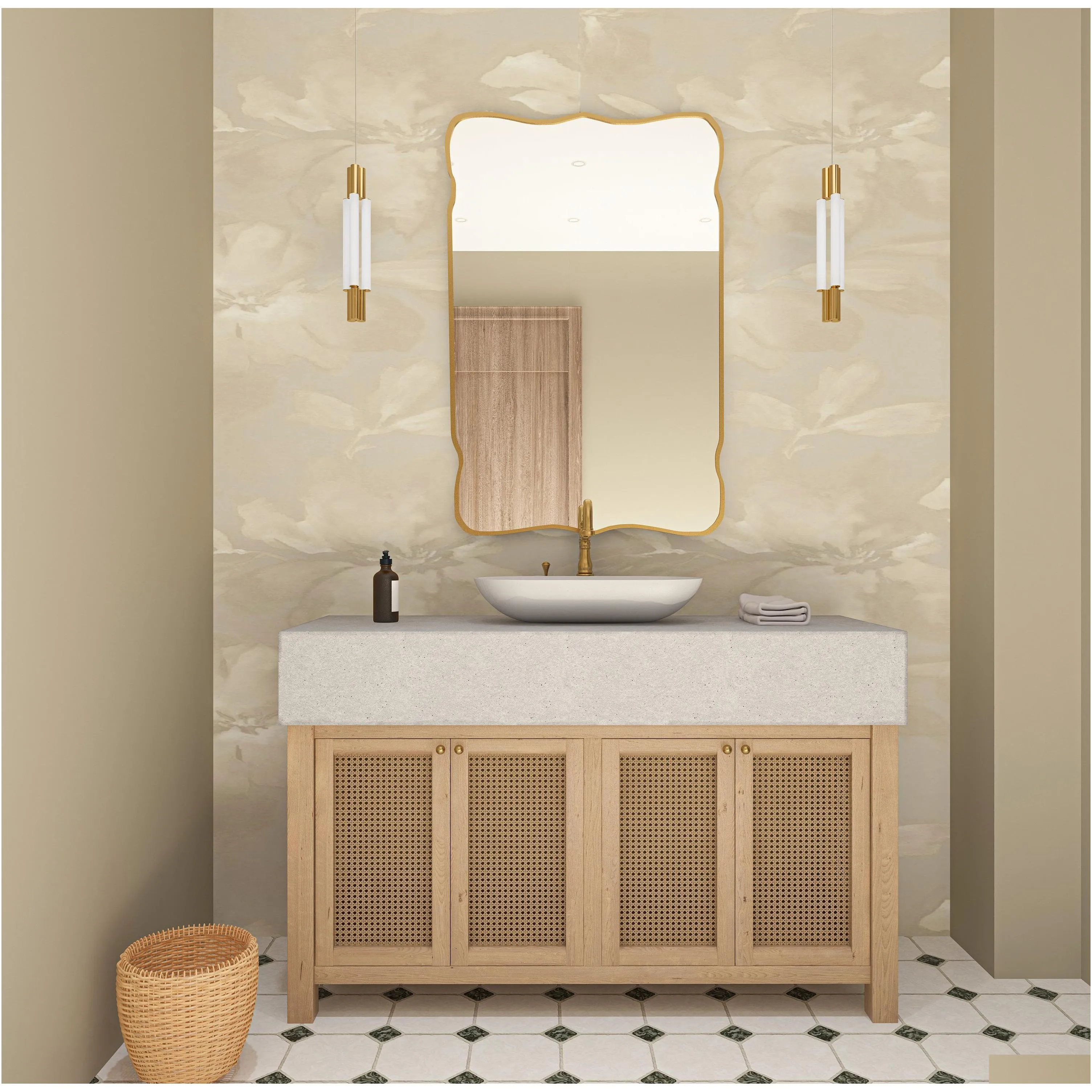 Mirrors Mirror Home Decor Aesthetic Wall Design Irregar Style Bathroom Drop Delivery Home Garden Home Decor Otkdw