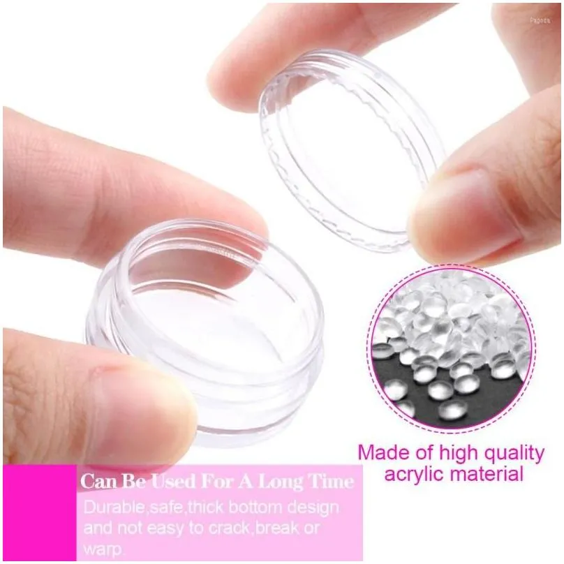 Storage Bottles & Jars Storage Bottles 10/20/30/50Pcs 2.5G Empty Plastic Bottle Jewelry Bead Small Round Cosmetic Container Jar Portab Dhu2P