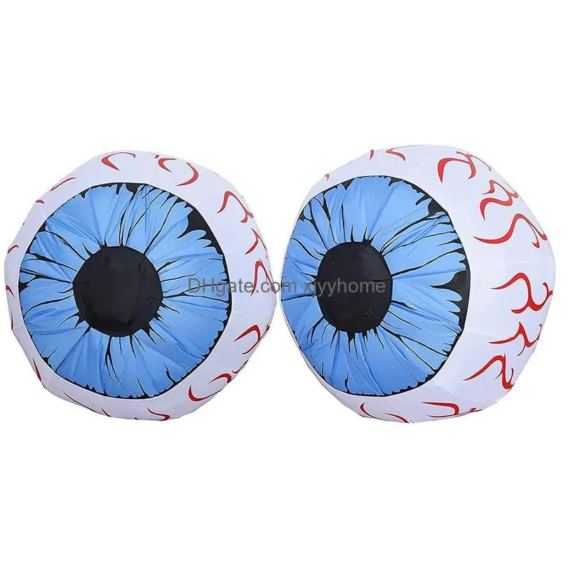 Other Festive & Party Supplies Halloween Carnival Inflatable Big Red Eye Set 3Ft Outdoor Scene Decoration Props Gas Model Led Drop Del Dhrxd