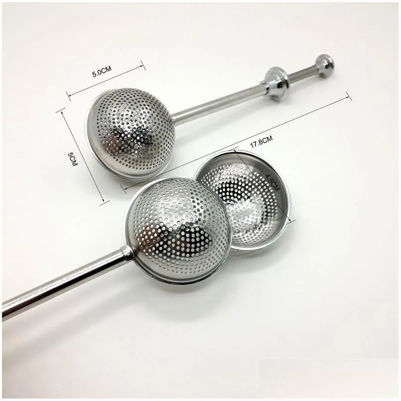 stainless steel tea strainers telescopic ball household teas filter diffuser teaware