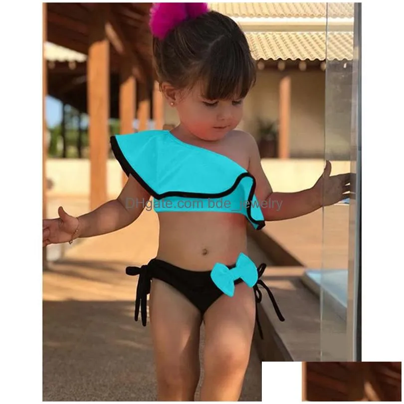 sfit summer baby girls bikini set two pieces swimsuit family matching mother swimwear beach ruffle bow costume bathing suit 3358590