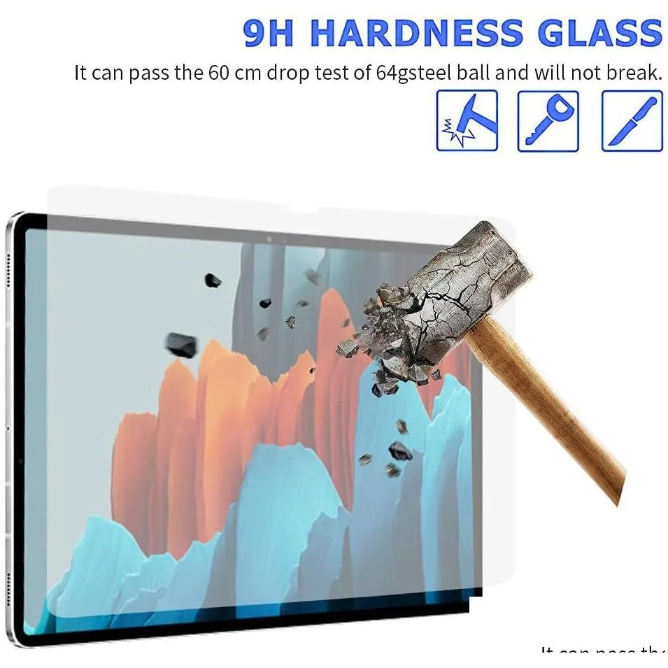 screen protector for samsung galaxy tab s9 (11 inch) / tab s9 fe (10.9 inch), hd tempered glass 9h film guard