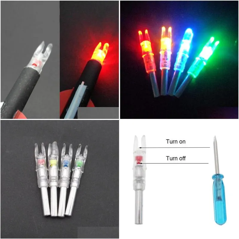 Accessories 1Pc Archery X/S/Gt Led Lighted Nocks Bowstring Activated For Compound Bow Recurve Arrow Id 5.M 6.2Mm 6.M Drop Delivery Spo Dhkuj